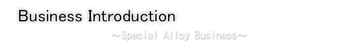 Business Introduction  Special Alloy Business